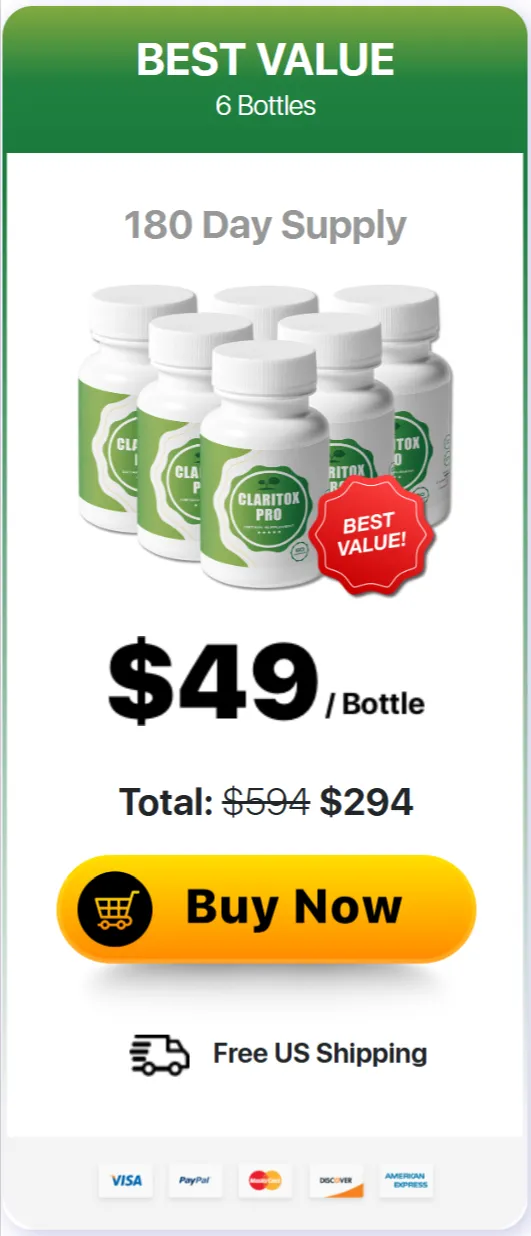 Claritox Pro price 6 bottle