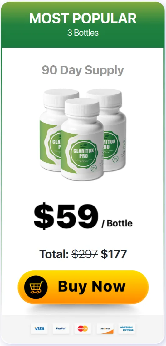 Claritox Pro price 3 bottle
