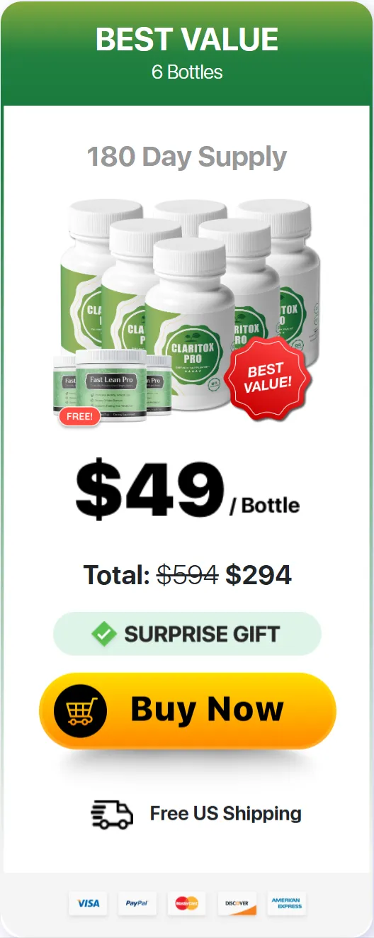 Claritox Pro price 6 bottle